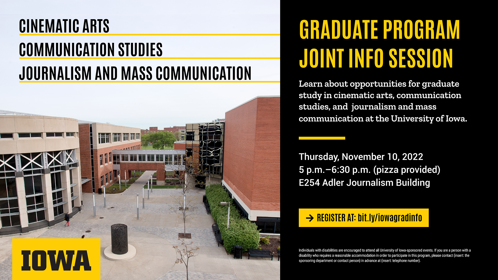 Graduate Program Joint Info Session | Cinematic Arts - College of ...