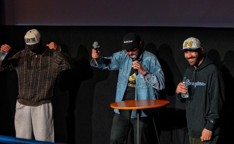 Three speakers, including filmmaker Khalik Allah, at the Iowa City Documentary Film Festival.
