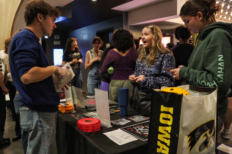 Students at the Iowa City Documentary Film Festival.