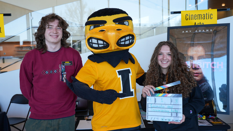 Cinema Student Ambassadors and Herky