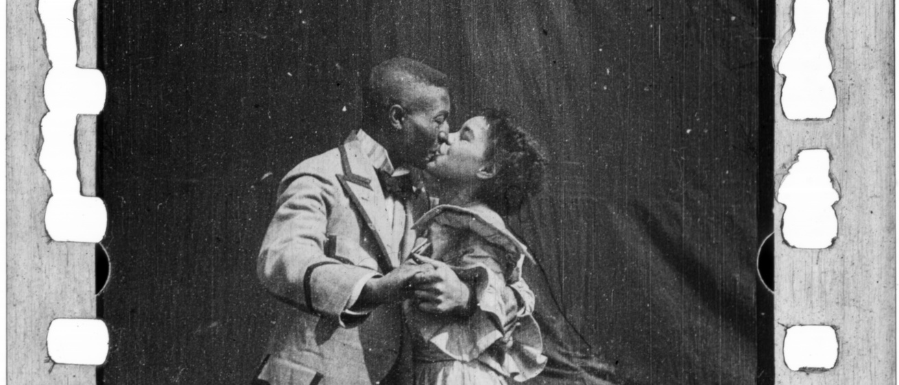 Something Good-Negro Kiss (Selig, 1898), image courtesy of USC Hugh M. Hefner Moving Image Archive.